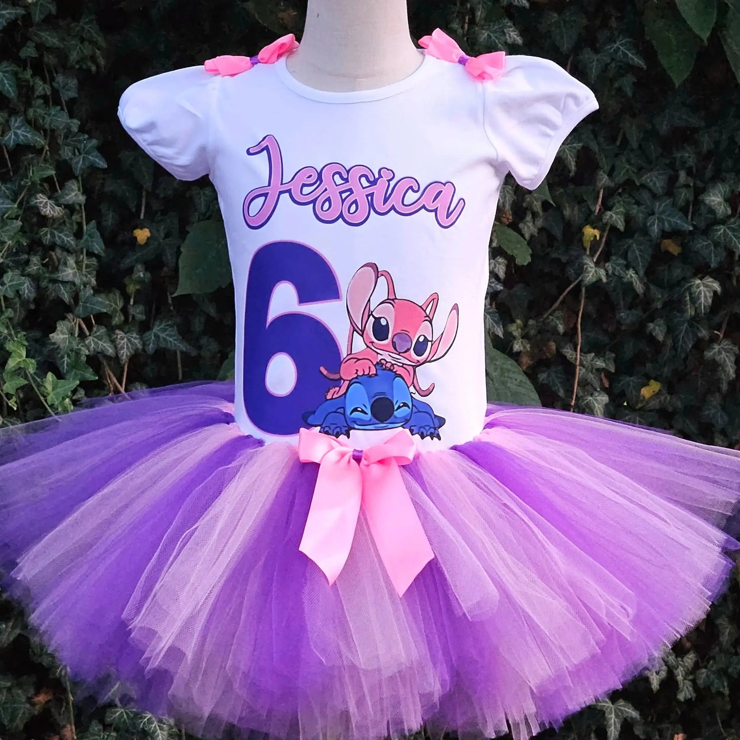 Stitch and Angel Tutu Set KolorfulKidzCustoms