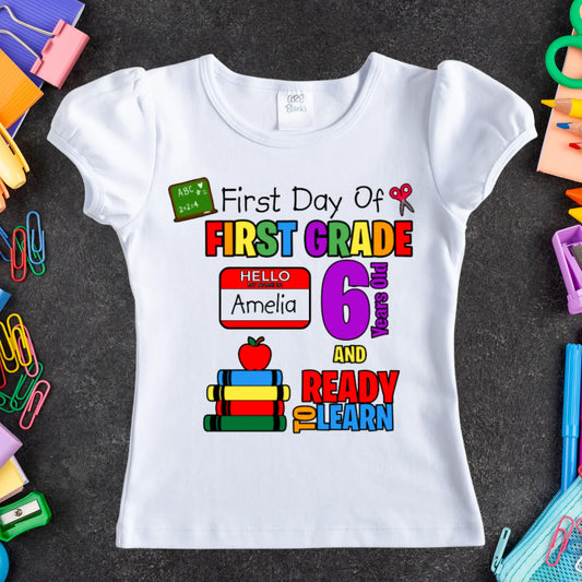 Ready To Learn Personalized Tee KolorfulKidzCustoms