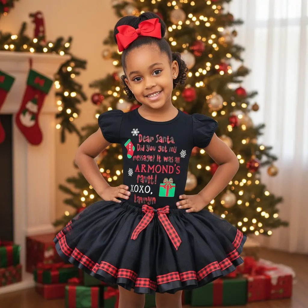 Dear Santa Tutu Set/Costume KolorfulKidzCustoms