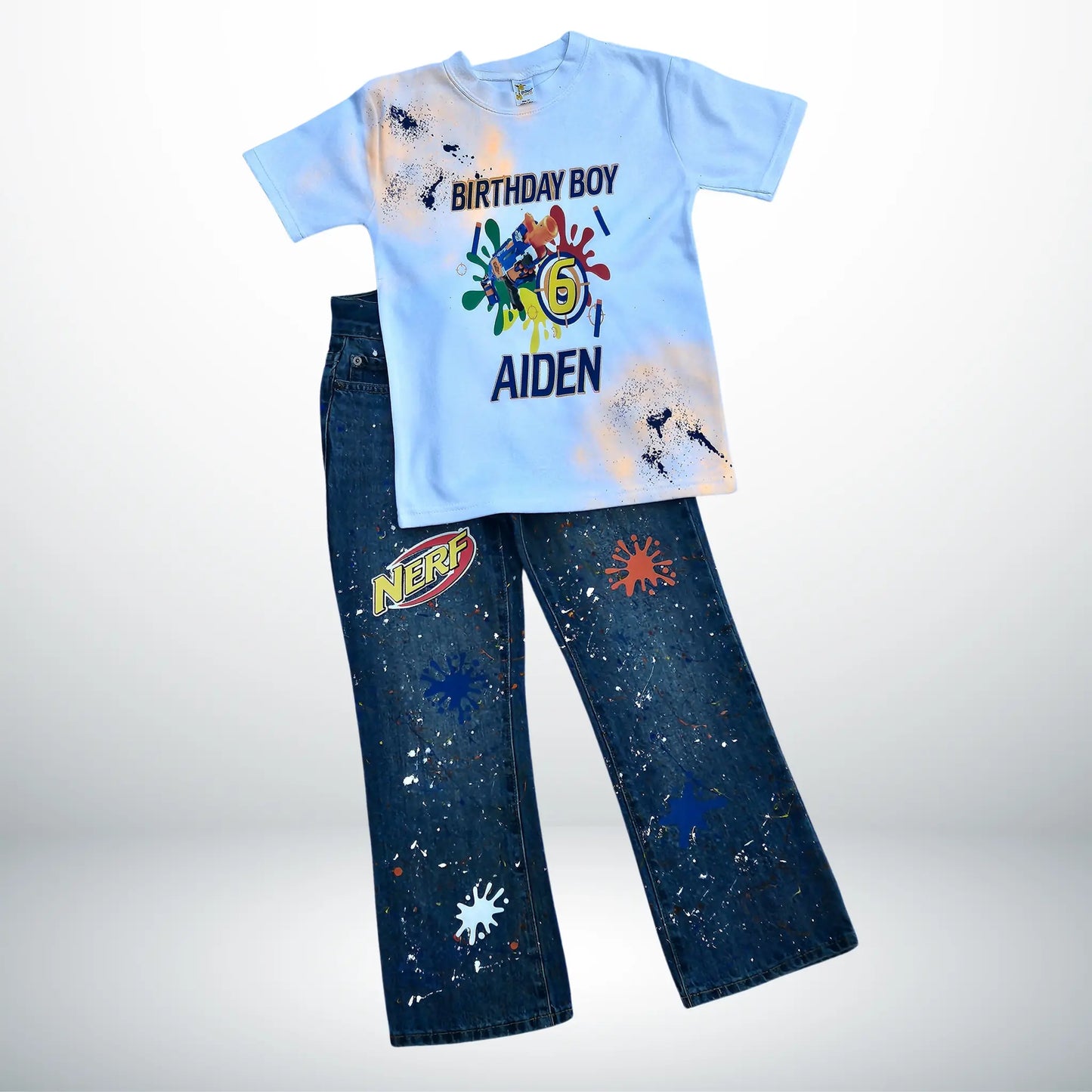 Nerf Inspired Denim Pants Set KolorfulKidzCustoms