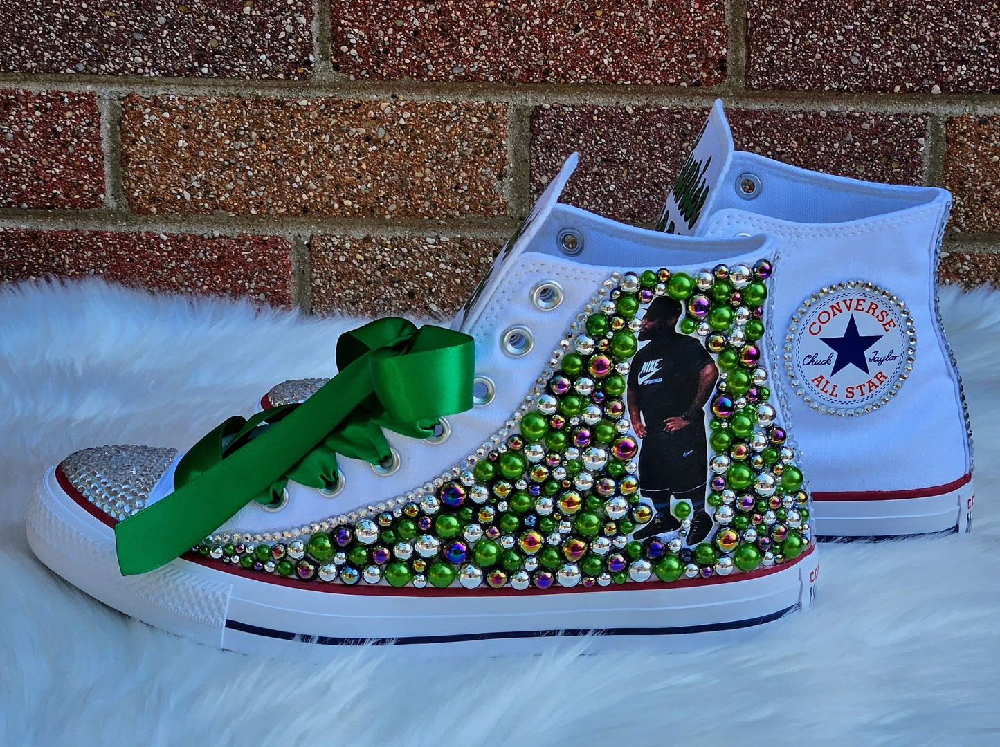Customized Bling Shoes Converse Women KolorfulKidzCustoms