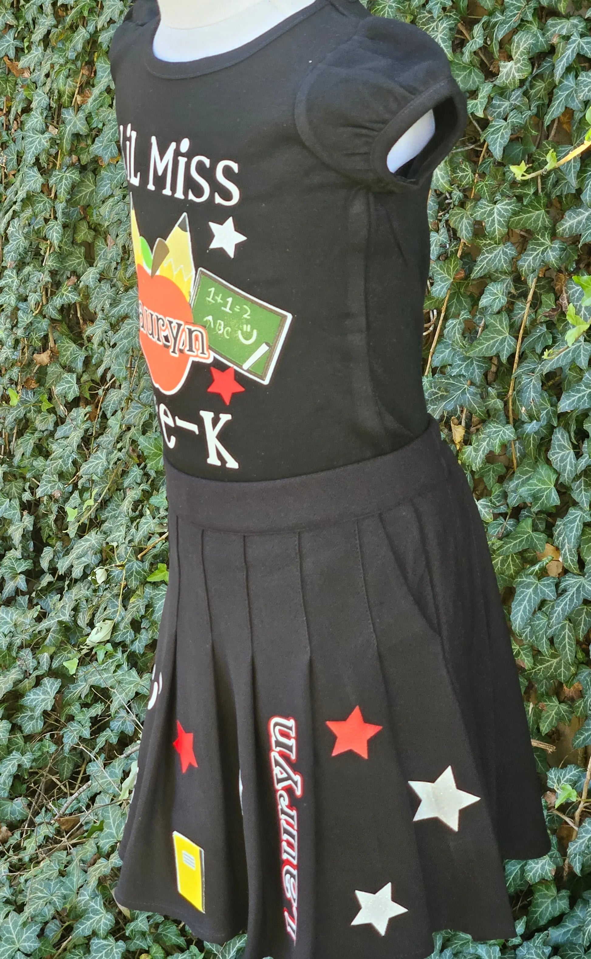 "LiL Miss" Back to School Skirt Set KolorfulKidzCustoms