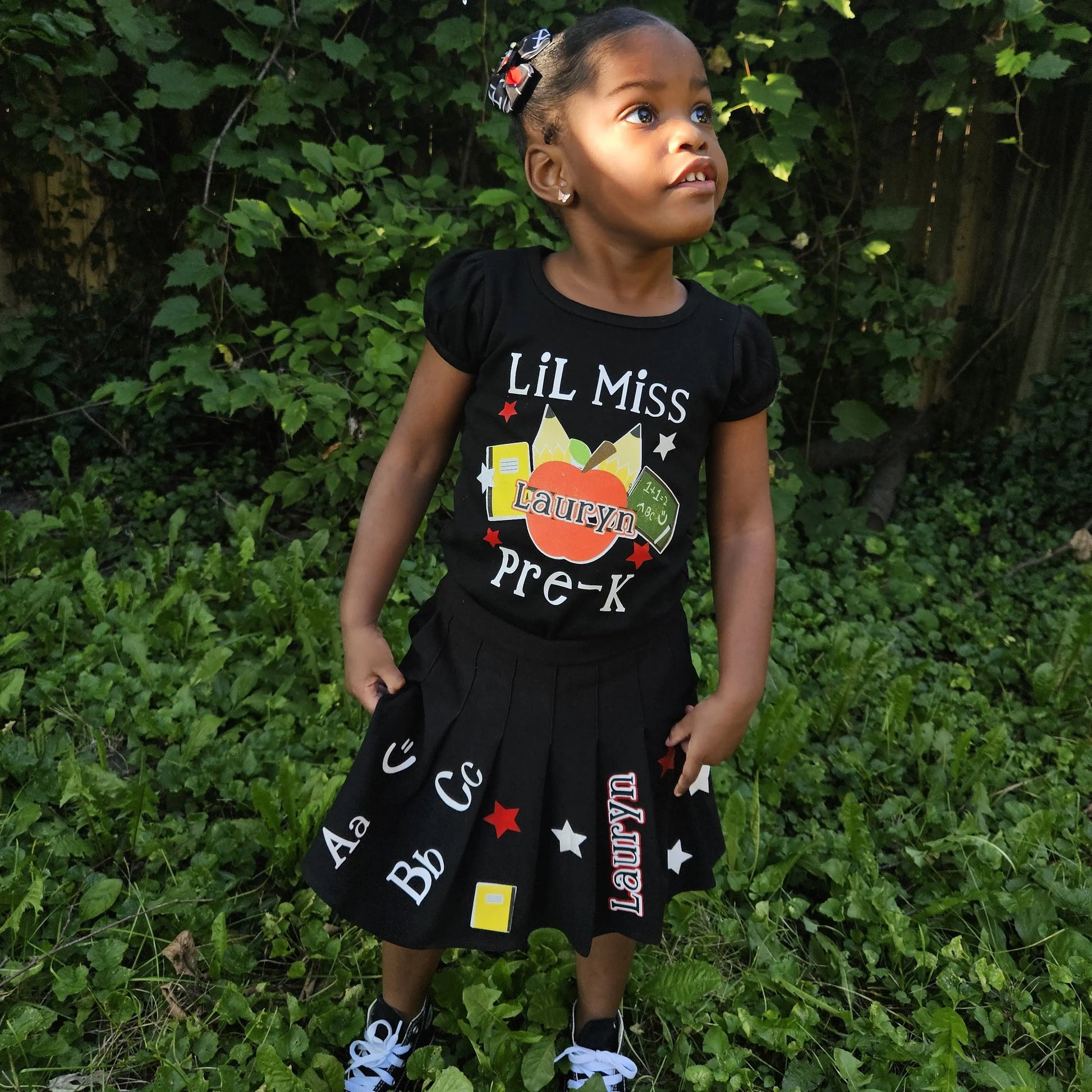 "LiL Miss" Back to School Skirt Set KolorfulKidzCustoms