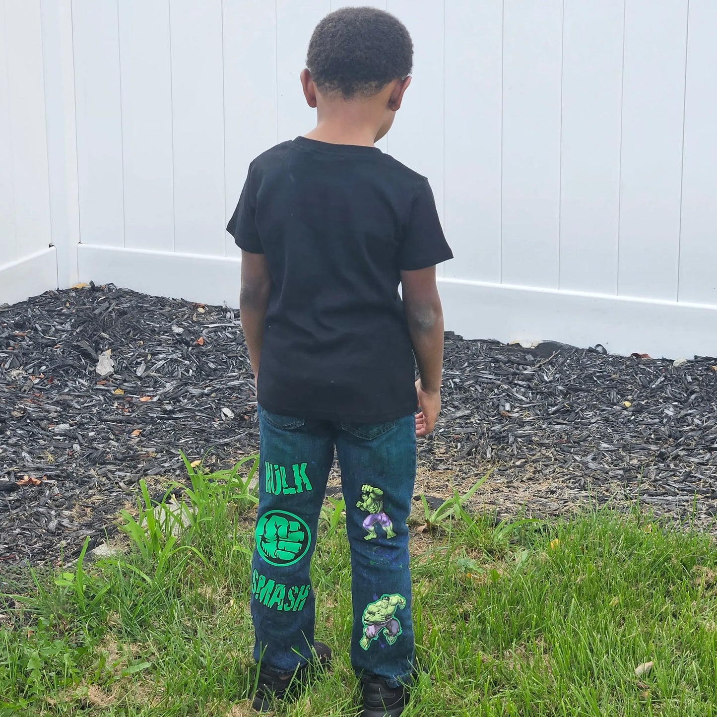 Hulk Inspired Denim Pants Set KolorfulKidzCustoms