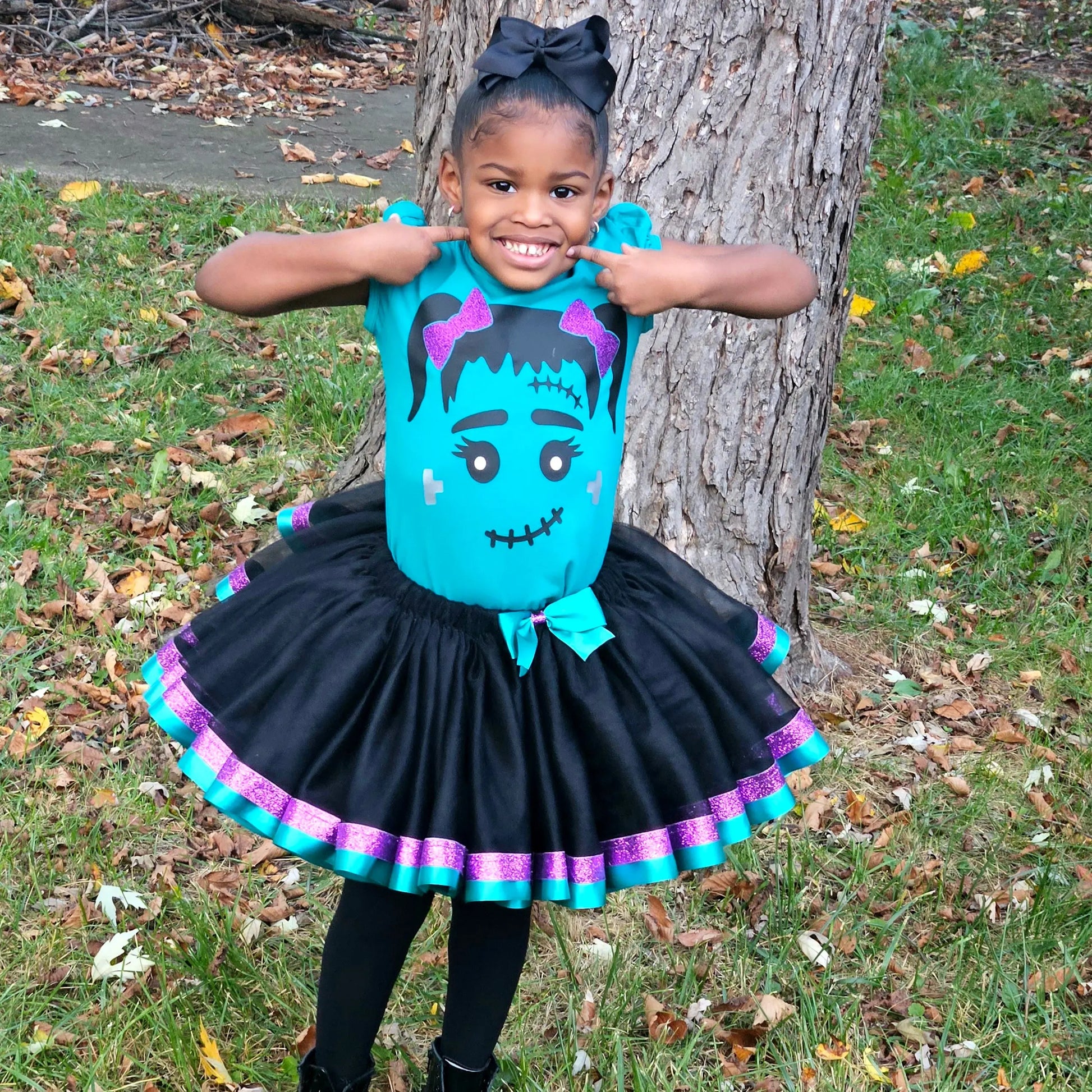 Franken-girl Tutu Set/Costume KolorfulKidzCustoms