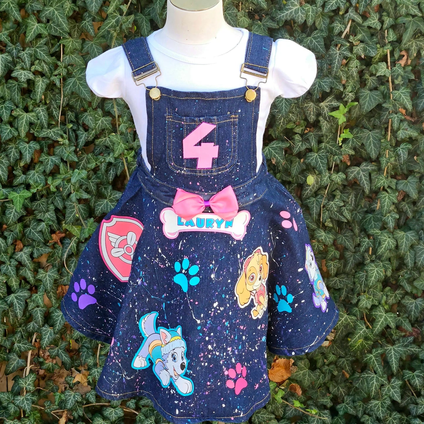 Paw-fect Overall Dress KolorfulKidzCustoms