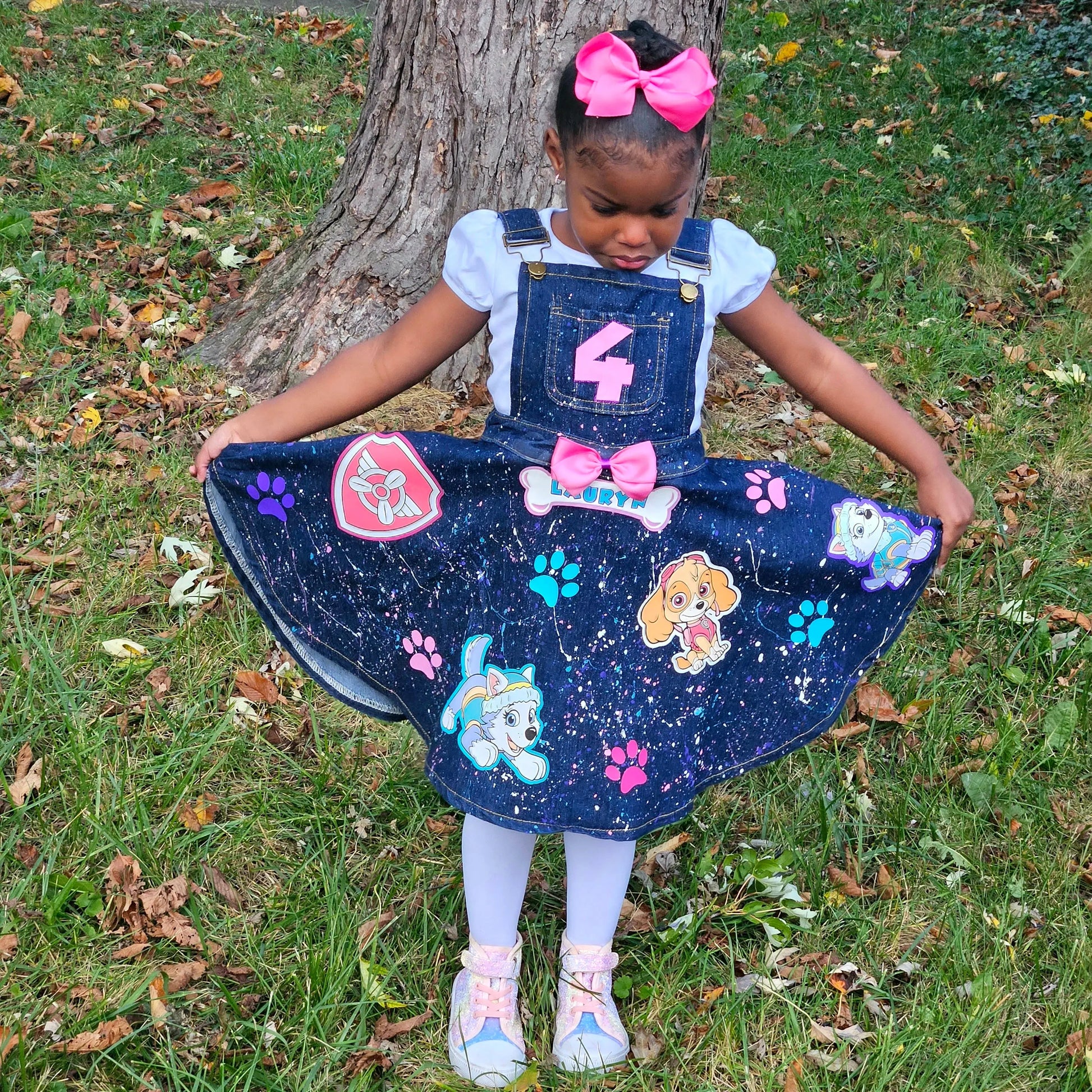 Paw-fect Overall Dress KolorfulKidzCustoms