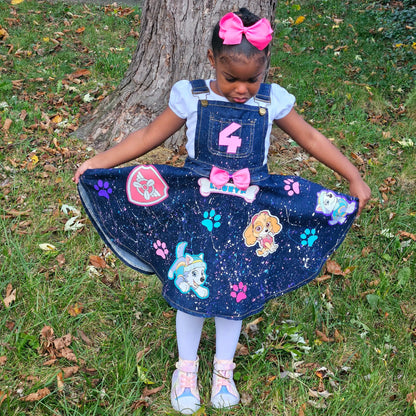 Paw-fect Overall Dress KolorfulKidzCustoms