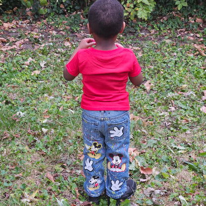 Mickey Mouse Denim Pants Set KolorfulKidzCustoms