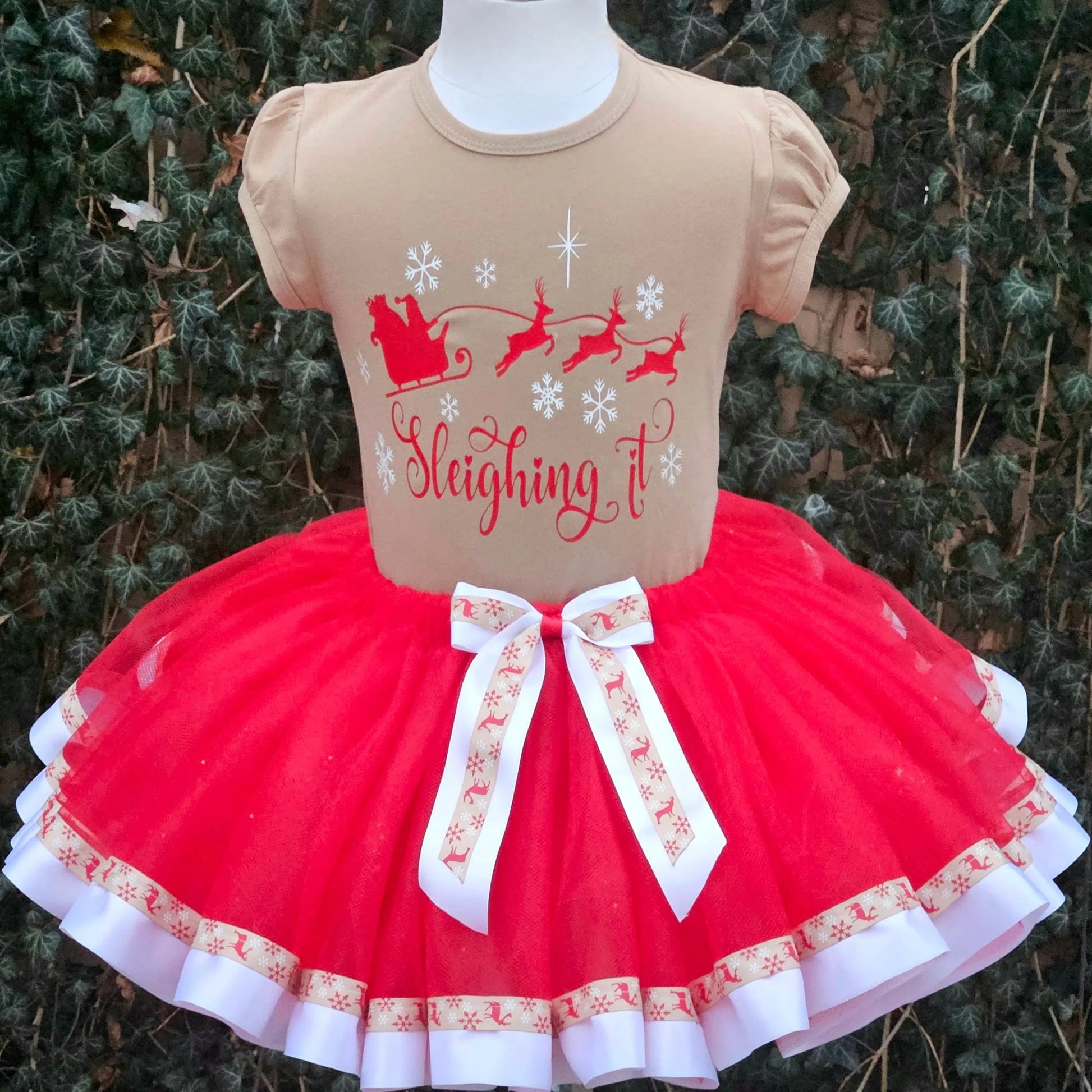 "Sleighing It" Tutu Set/Costume KolorfulKidzCustoms