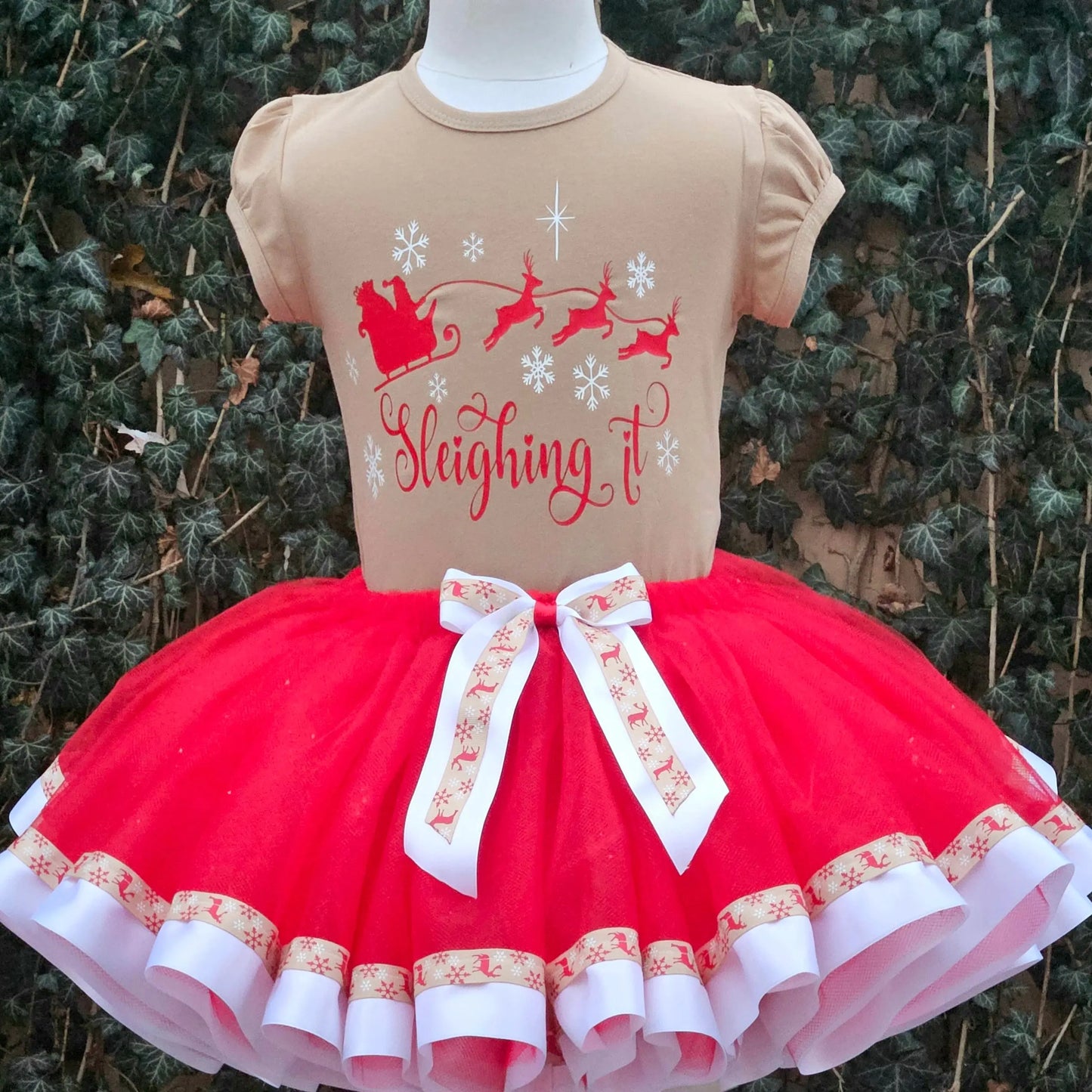 "Sleighing It" Tutu Set/Costume KolorfulKidzCustoms