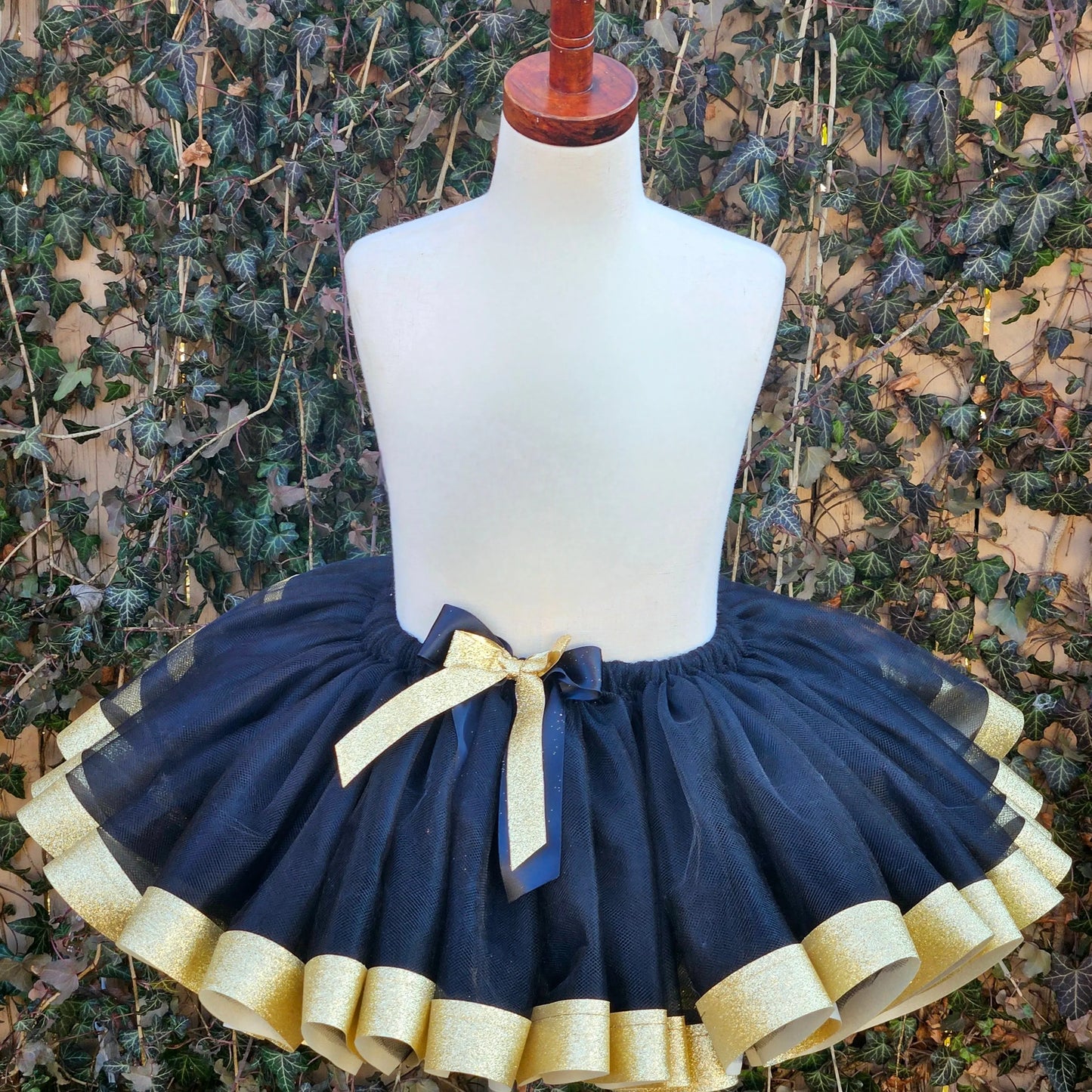 LOL Doll Queen Bee Tutu Set, Doll Inspired Tutu Set, Black and Gold KolorfulKidzCustoms