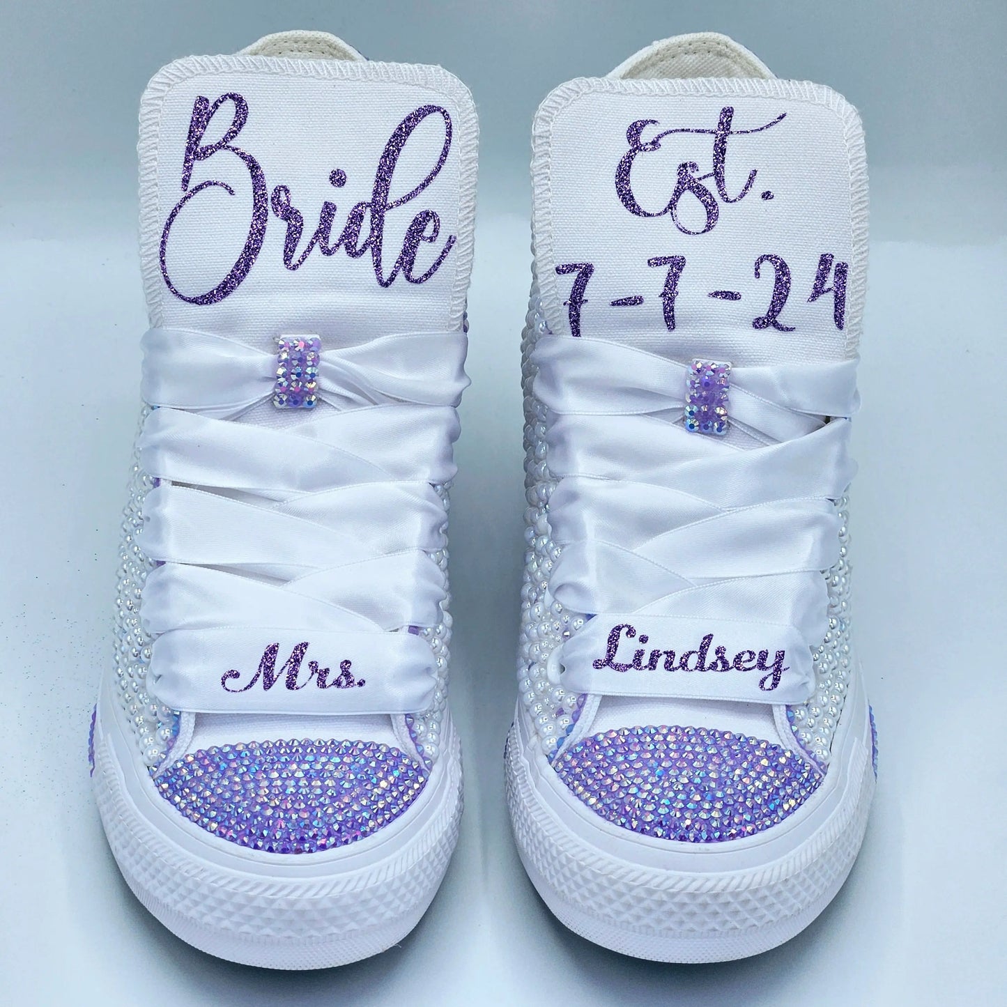 Customized Bling Shoes Converse Women KolorfulKidzCustoms