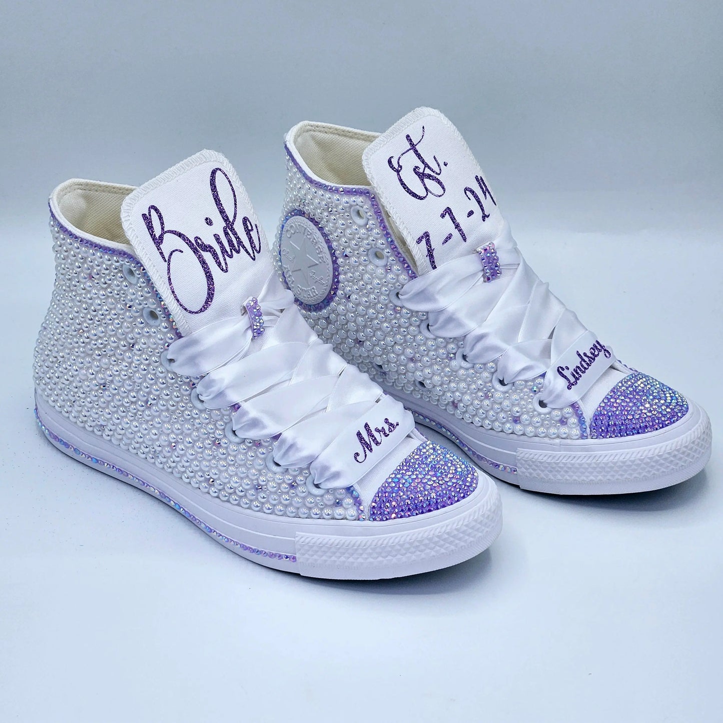 Customized Bling Shoes Converse Women KolorfulKidzCustoms