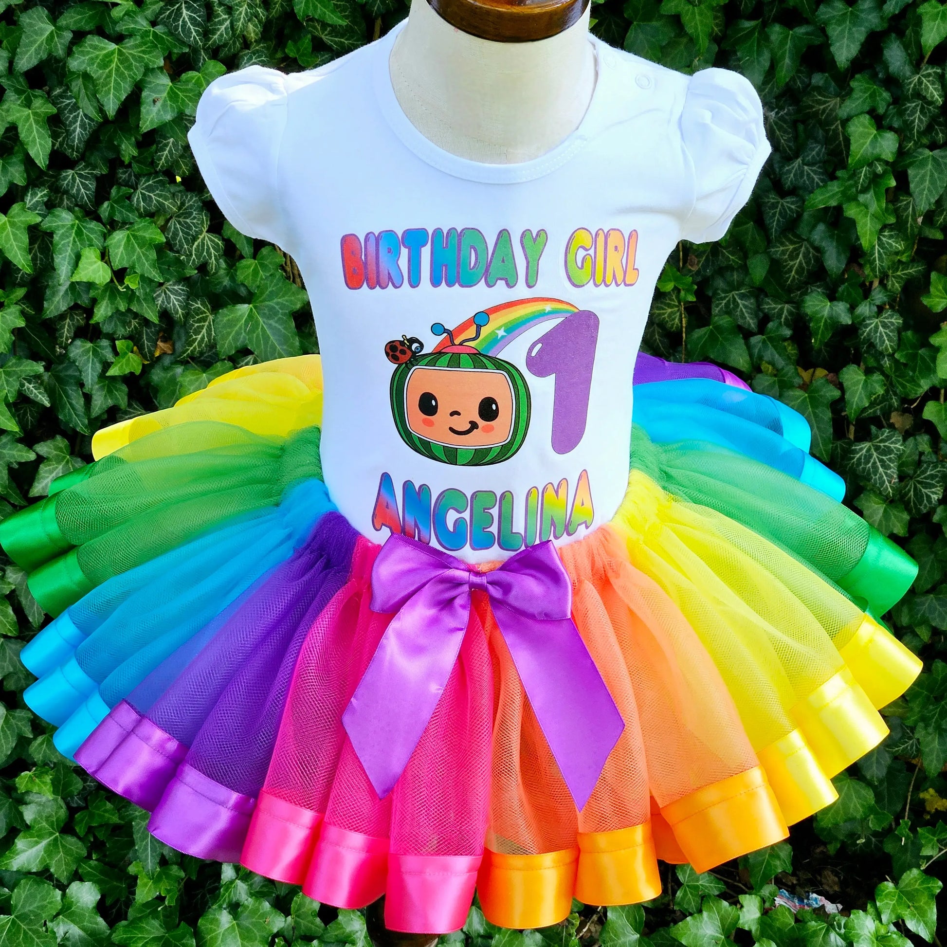 Cocomelon Tutu Set, Cocomelon Birthday Outfit KolorfulKidzCustoms