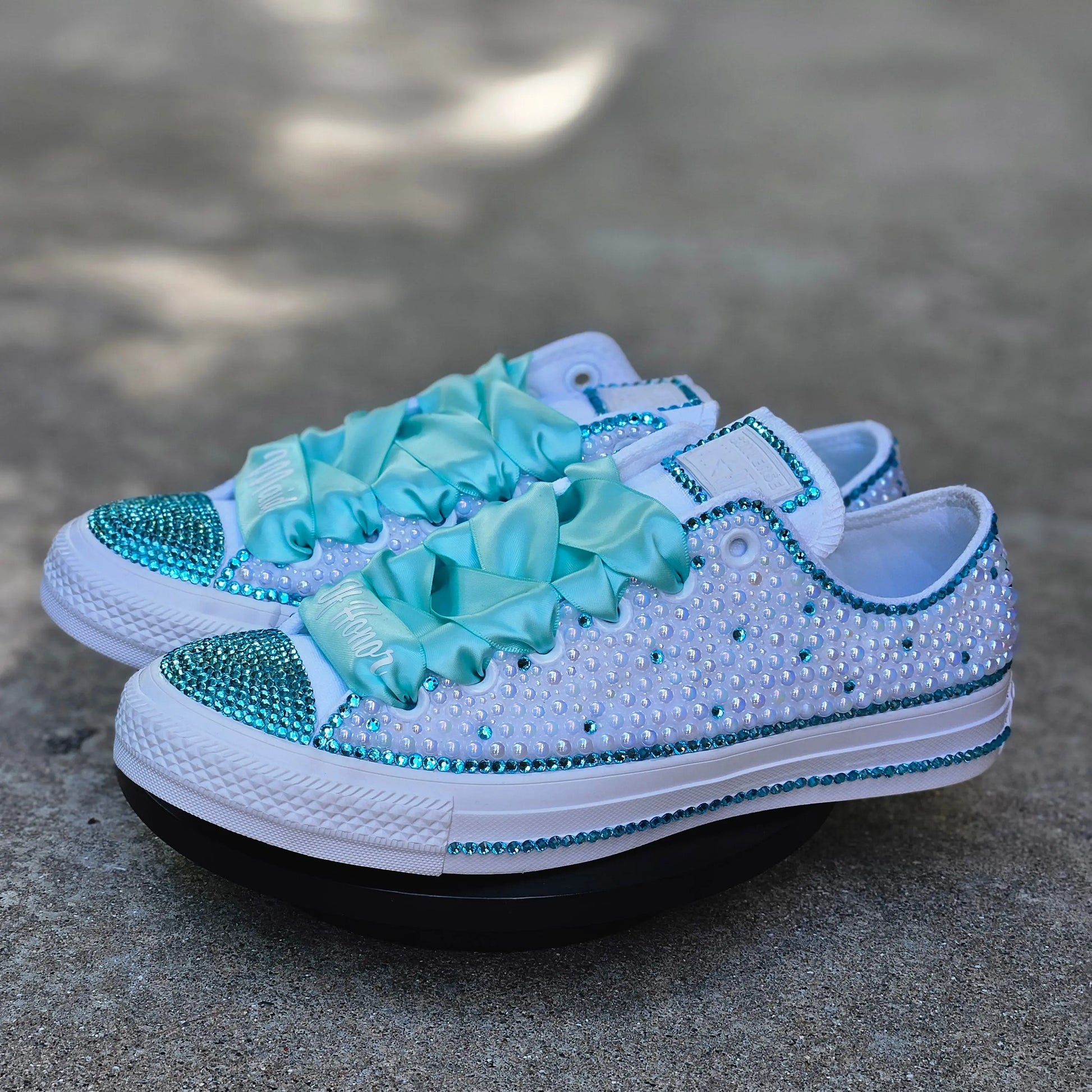 Customized Bling Shoes Converse Women KolorfulKidzCustoms