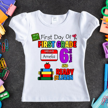 Ready To Learn Personalized Tee KolorfulKidzCustoms