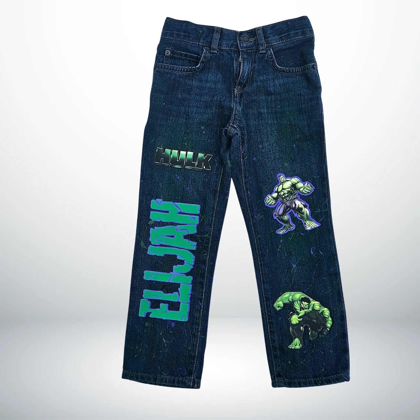 Hulk Inspired Denim Pants Set KolorfulKidzCustoms