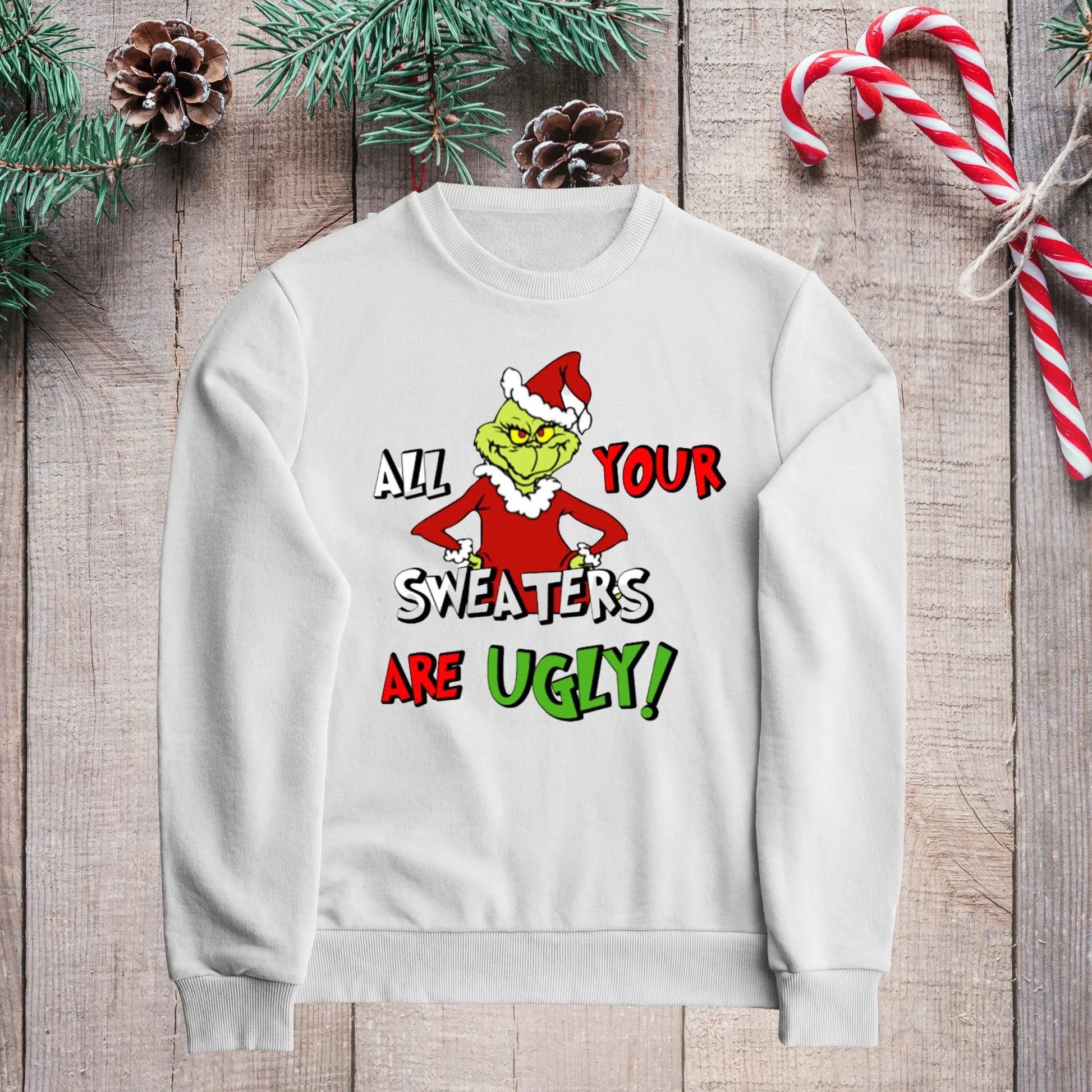 Grinch Ugly Sweaters T-Shirt/Sweatshirt KolorfulKidzCustoms