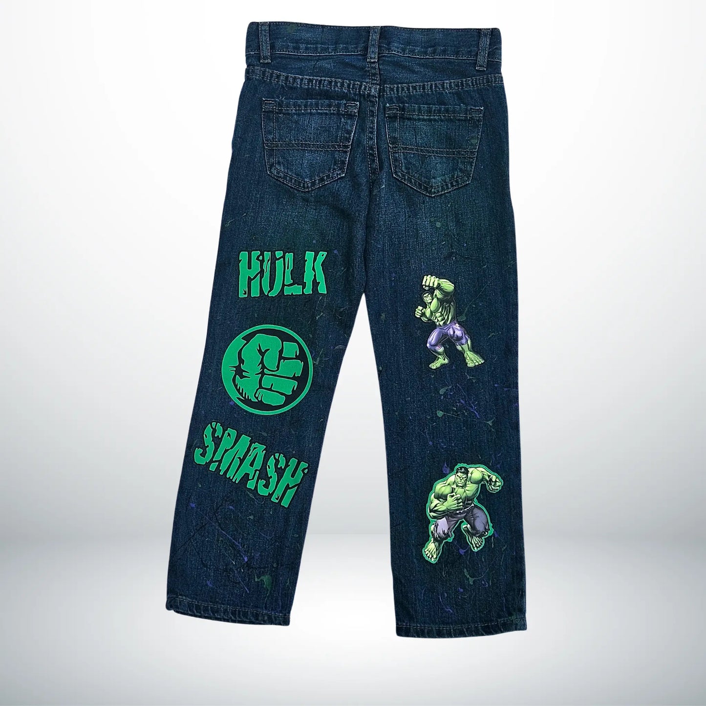 Hulk Inspired Denim Pants Set KolorfulKidzCustoms