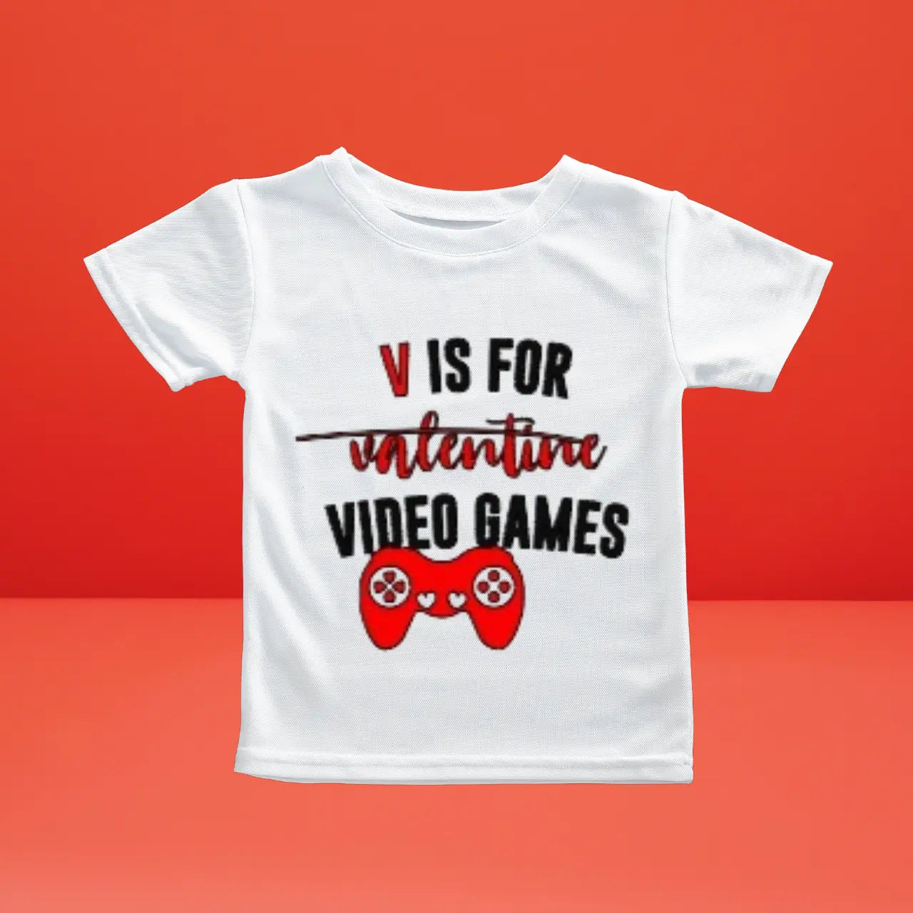 "V Is For Video Games" Valentine's Day Tee KolorfulKidzCustoms