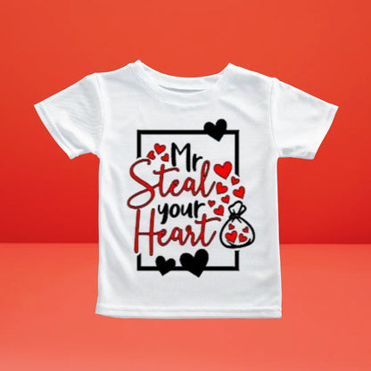 "Mr Steal Your Heart" Valentine's Day Tee KolorfulKidzCustoms