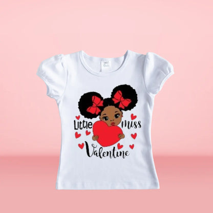 Little Miss Valentine Tee KolorfulKidzCustoms