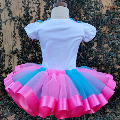 Baby Shark Custom Outfit, Pink and Blue Tutu Set KolorfulKidzCustoms