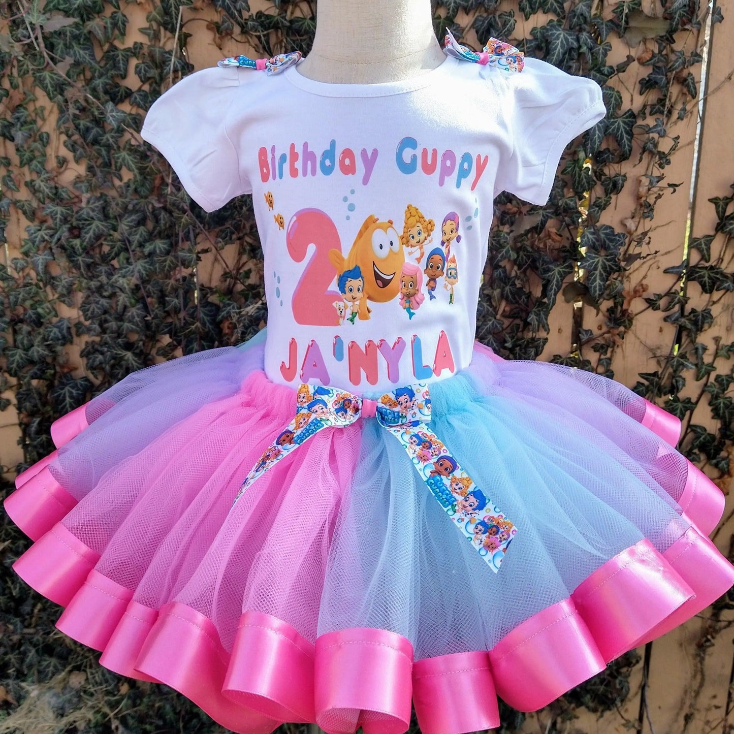 Bubble Guppies Tutu Set, Pink, Lavender & Blue Tutu Set - KolorfulKidzCustoms