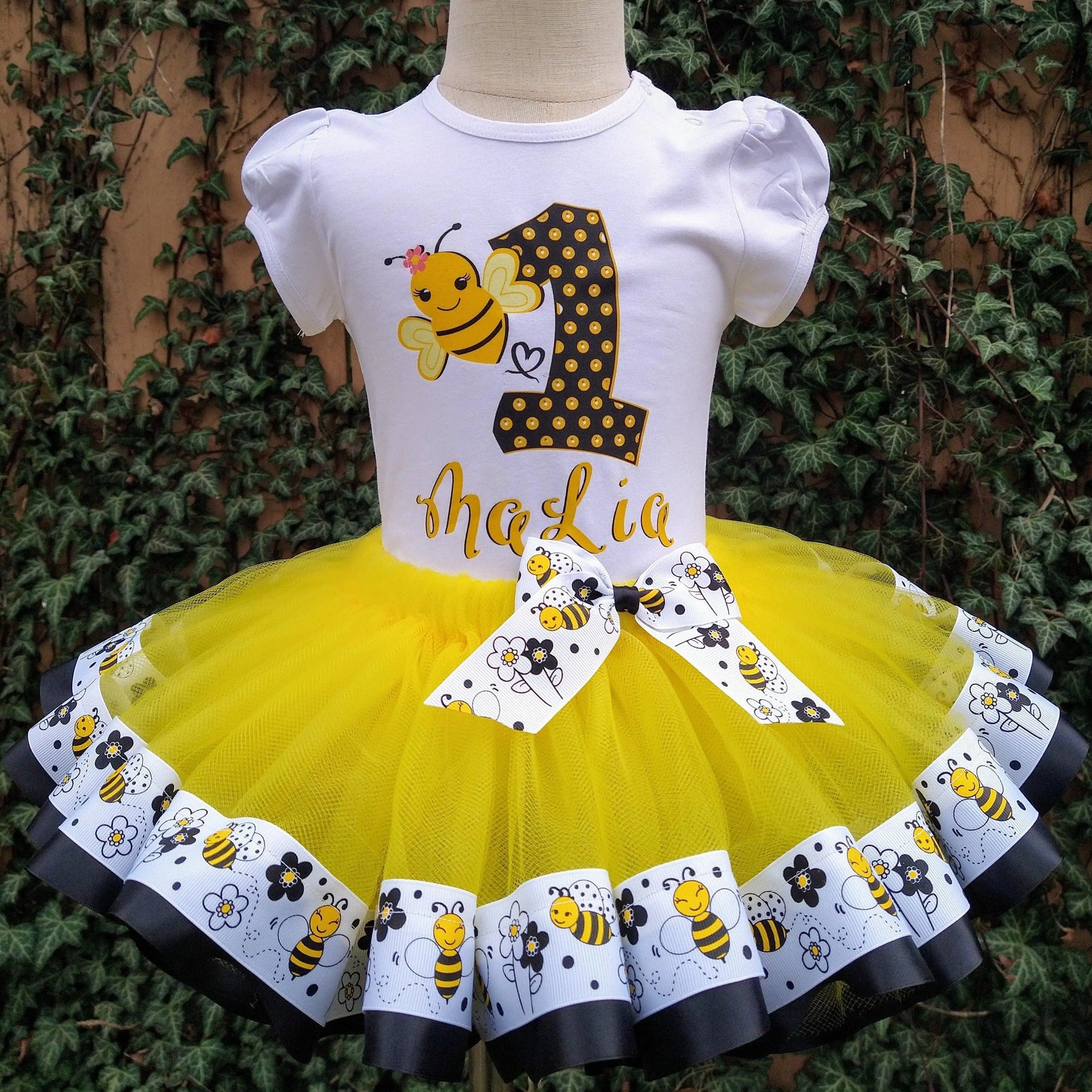 Bumble Bee Tutu Set - KolorfulKidzCustoms