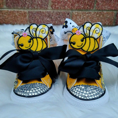 Bumble Bee Custom Shoes - KolorfulKidzCustoms