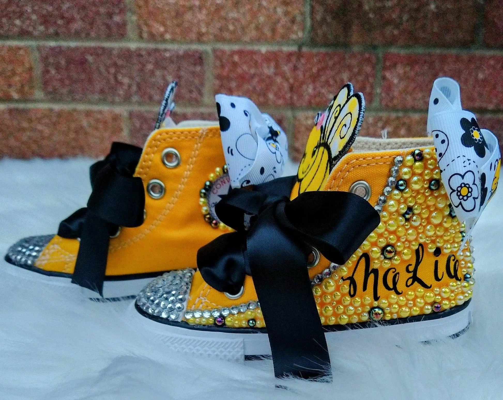 Bumble Bee Custom Shoes - KolorfulKidzCustoms