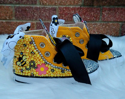 Bumble Bee Custom Shoes - KolorfulKidzCustoms