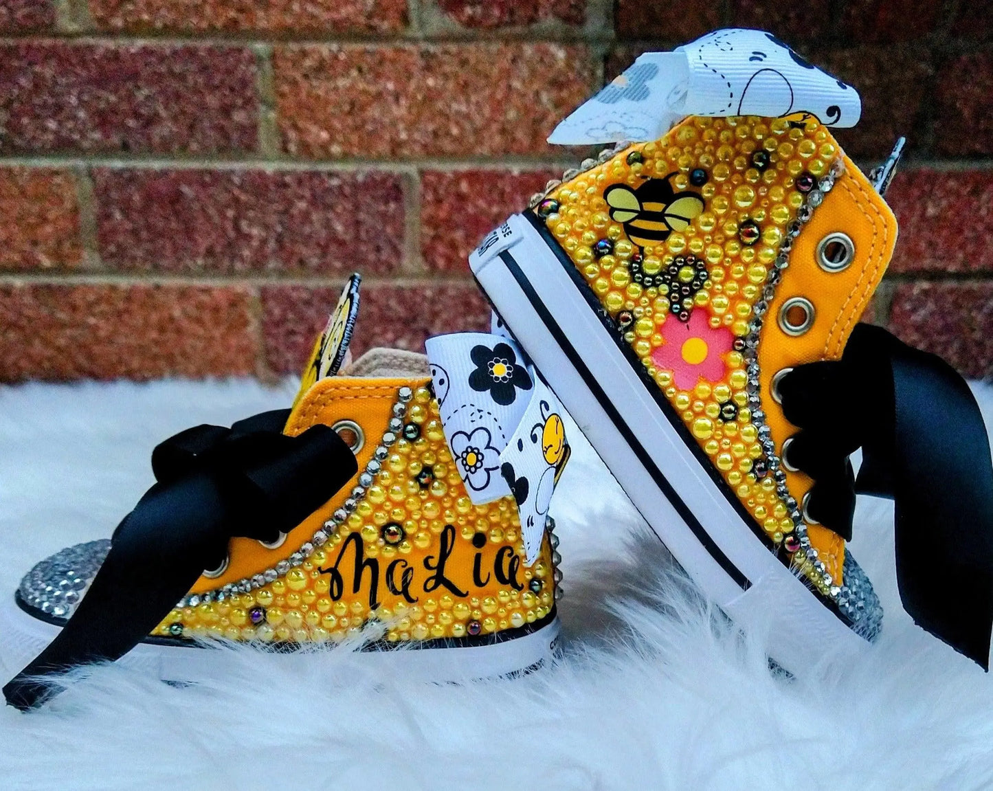 Bumble Bee Custom Shoes - KolorfulKidzCustoms