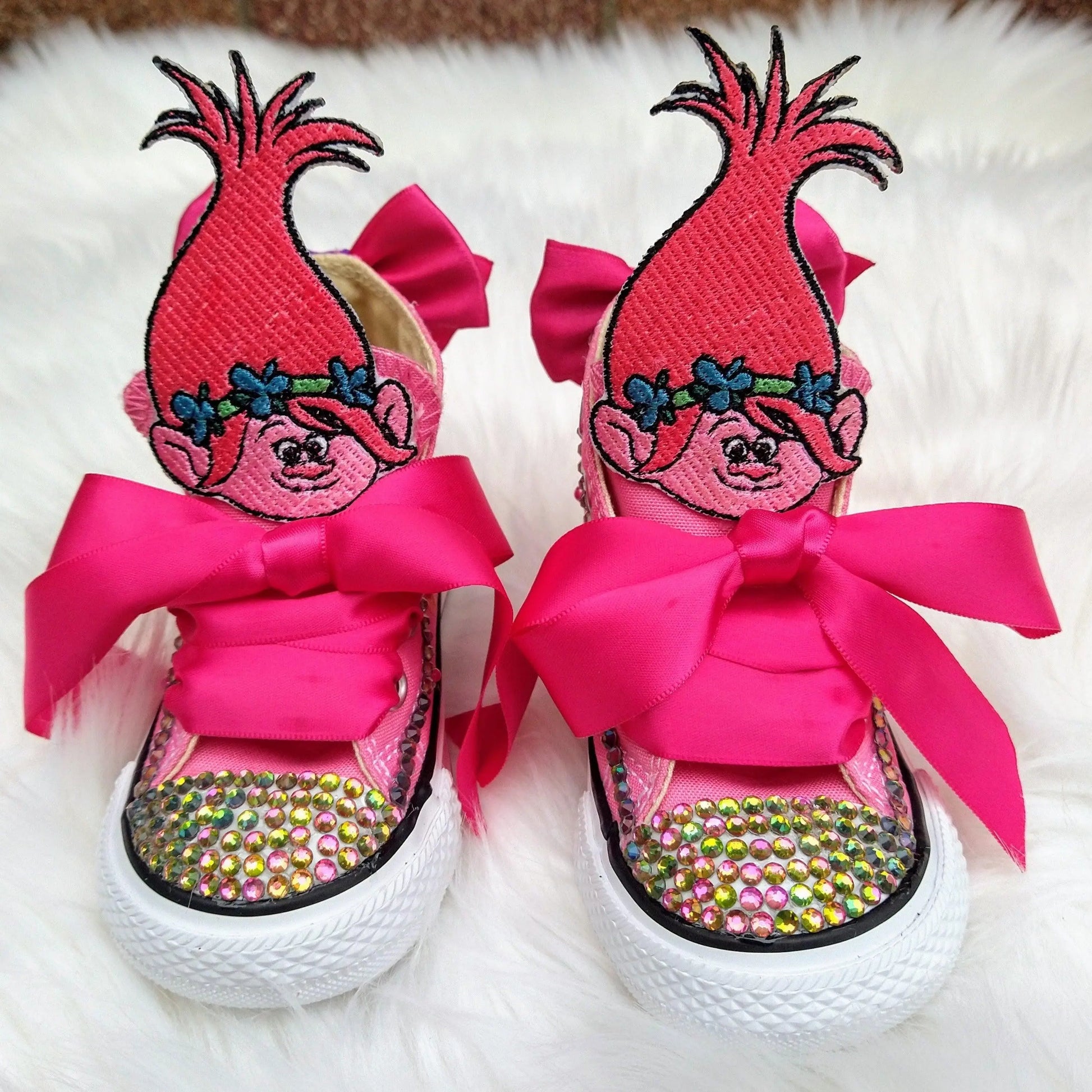 Trolls Queen Poppy Custom Shoes - KolorfulKidzCustoms