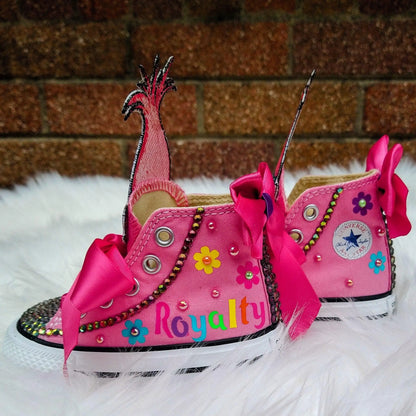 Trolls Queen Poppy Custom Shoes - KolorfulKidzCustoms