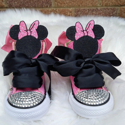 Minnie Mouse Custom Shoes - KolorfulKidzCustoms