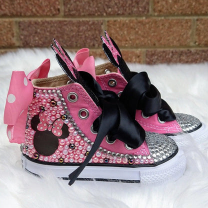 Minnie Mouse Custom Shoes - KolorfulKidzCustoms