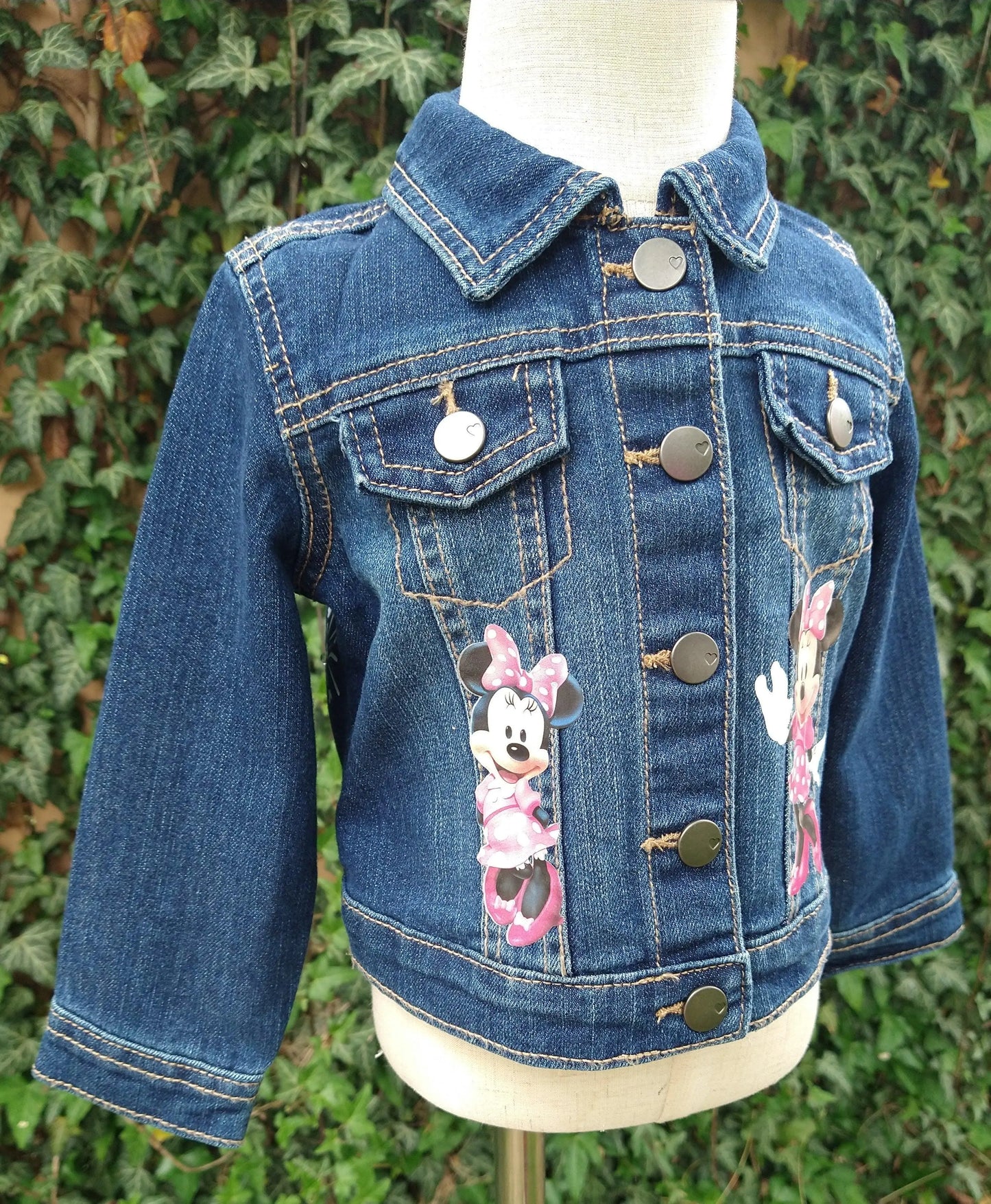 Minnie Mouse Denim Jacket, Custom Jean Jacket - KolorfulKidzCustoms