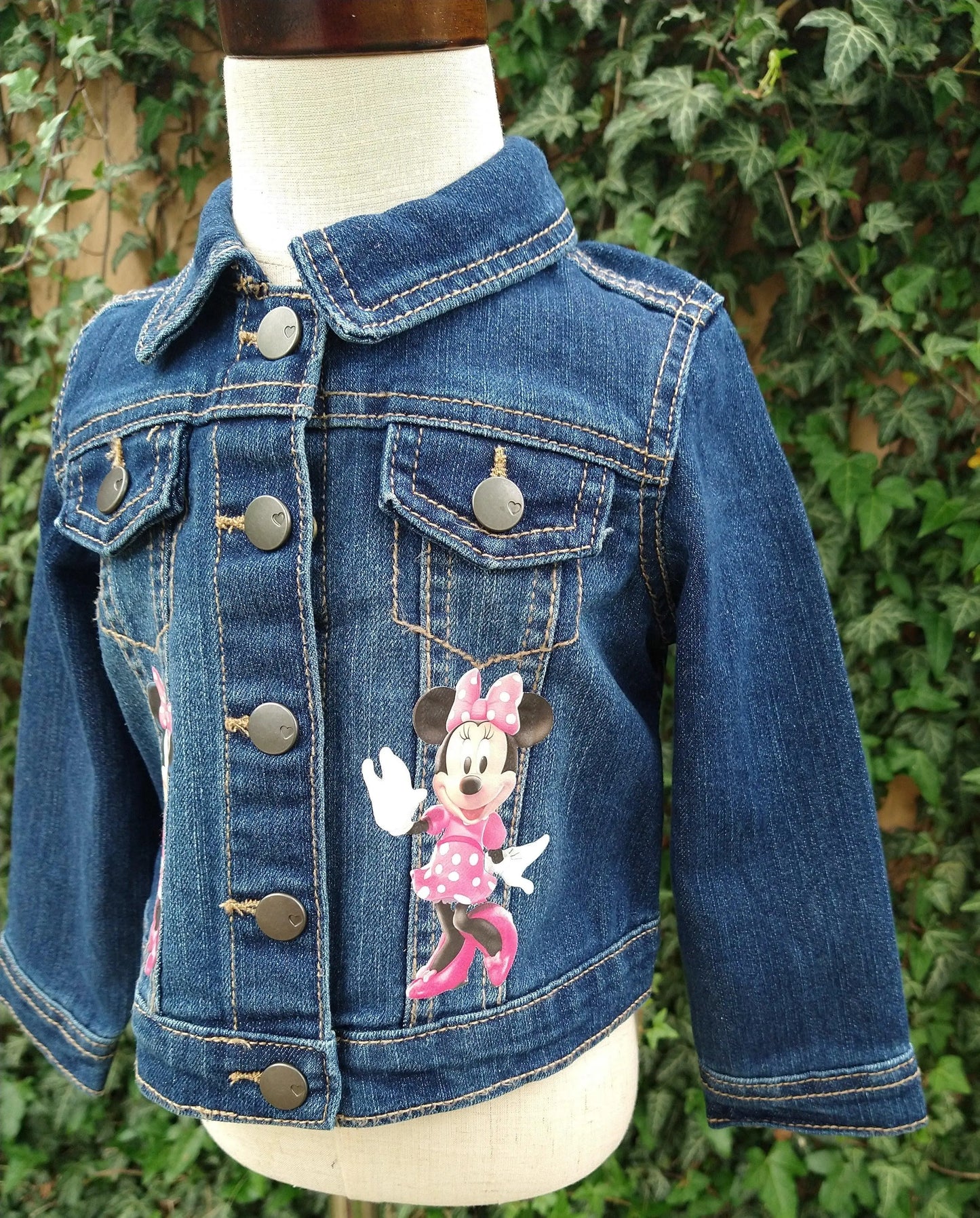 Minnie Mouse Denim Jacket, Custom Jean Jacket - KolorfulKidzCustoms