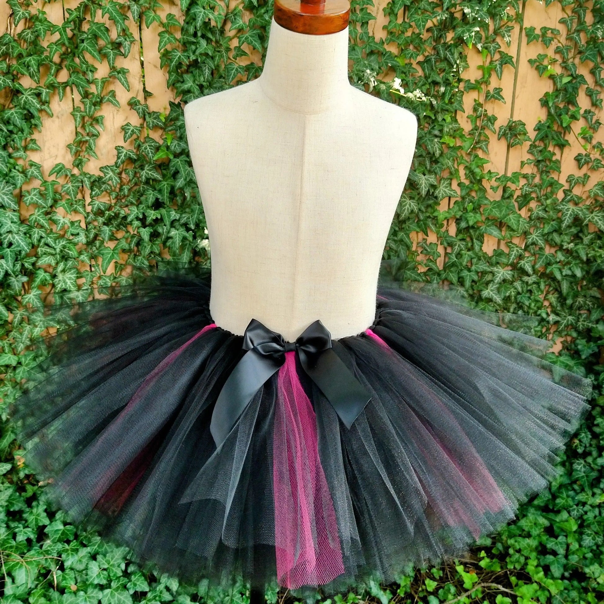 Natural Barbie Tutu Set, Pink and Black Tutu - KolorfulKidzCustoms