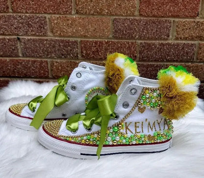 Frog Princess Custom Shoes - KolorfulKidzCustoms