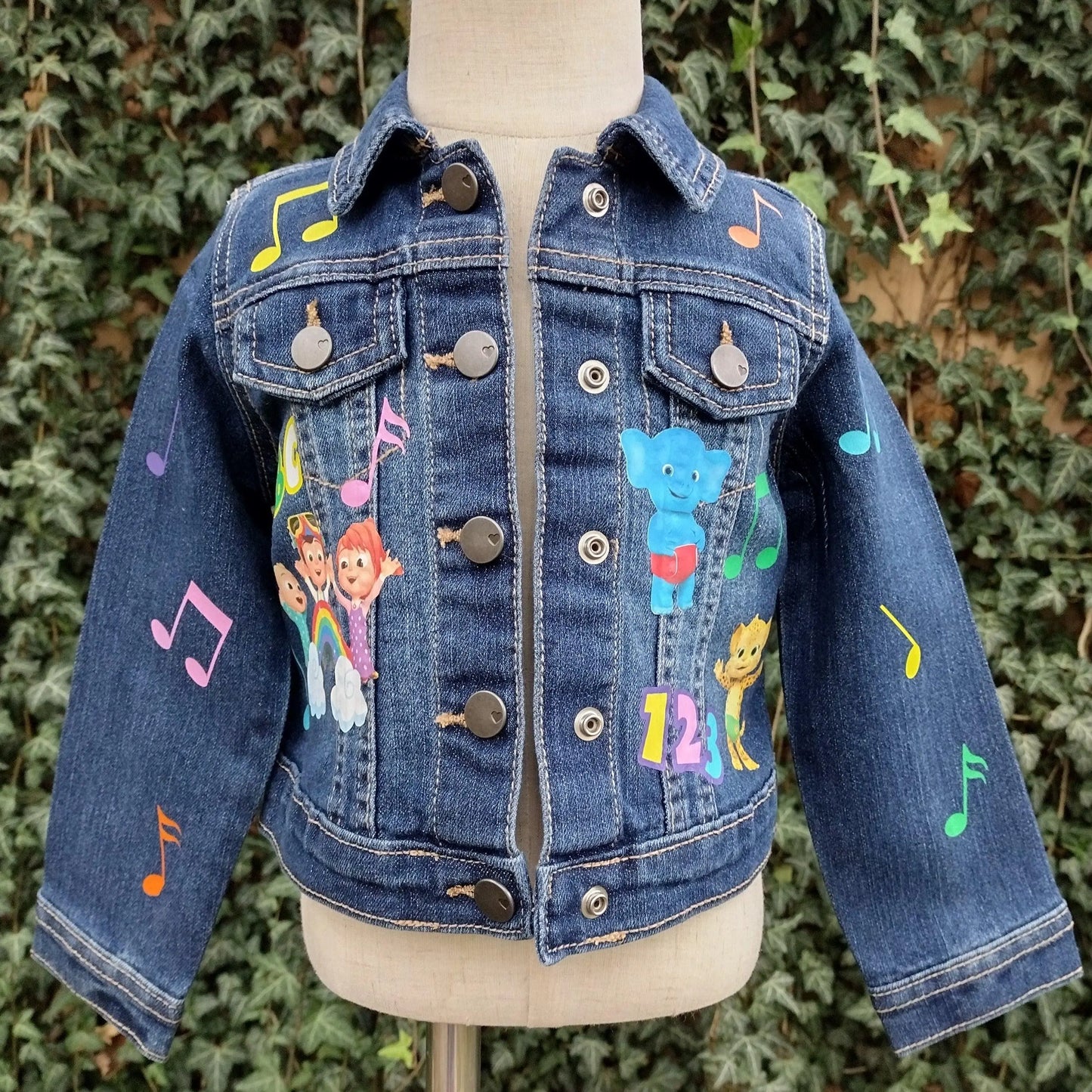 Cocomelon Denim Jacket, Custom Jean Jacket - KolorfulKidzCustoms