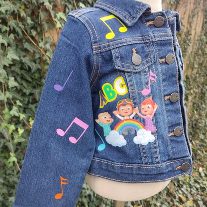 Cocomelon Denim Jacket, Custom Jean Jacket - KolorfulKidzCustoms