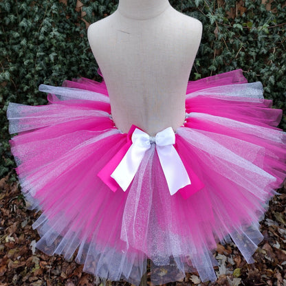 Princess Barbie Tutu Set, Pink and White Tutu - KolorfulKidzCustoms