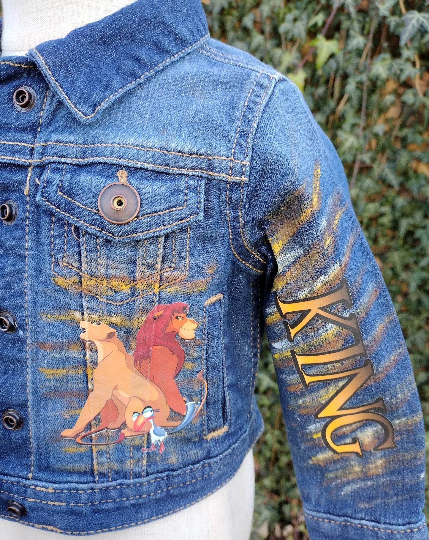 Lion King Denim Jacket - KolorfulKidzCustoms