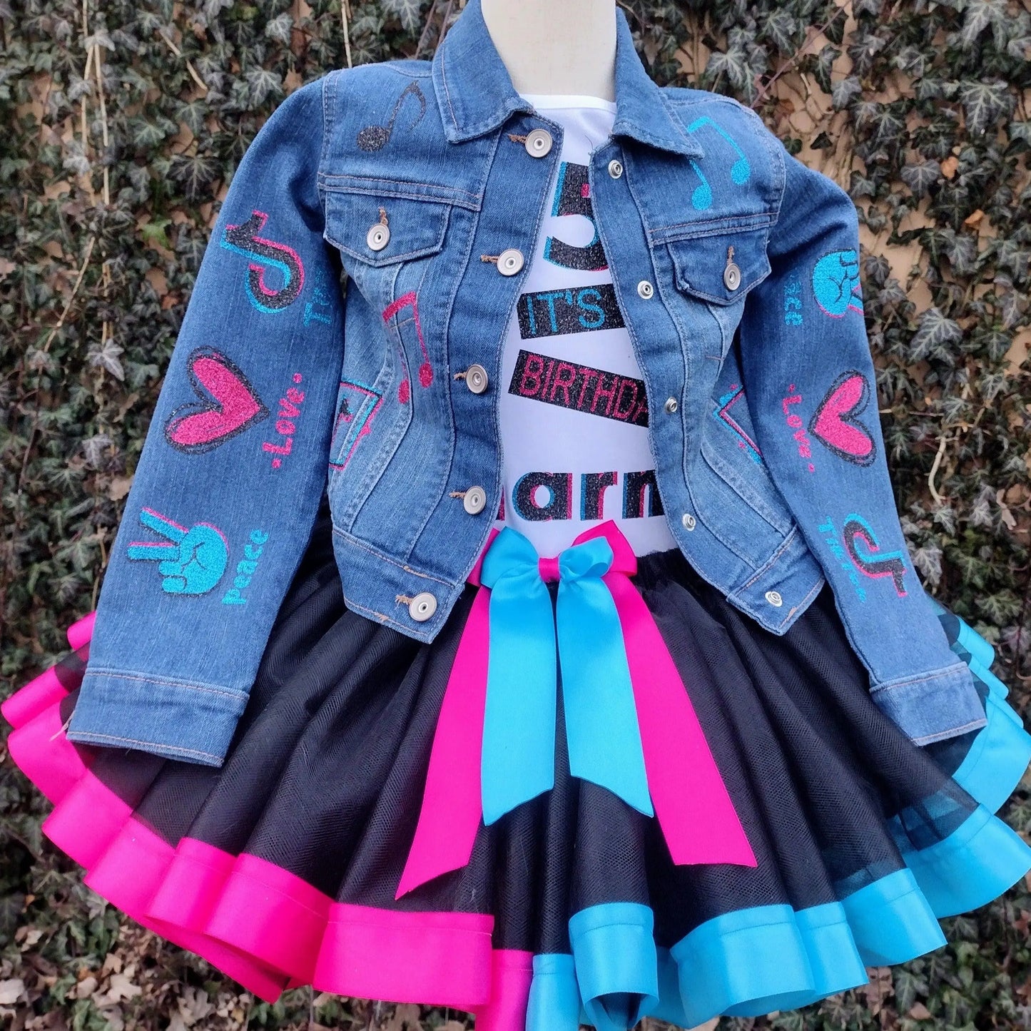 TikTok Tutu Set, TikTok Birthday Tutu - KolorfulKidzCustoms