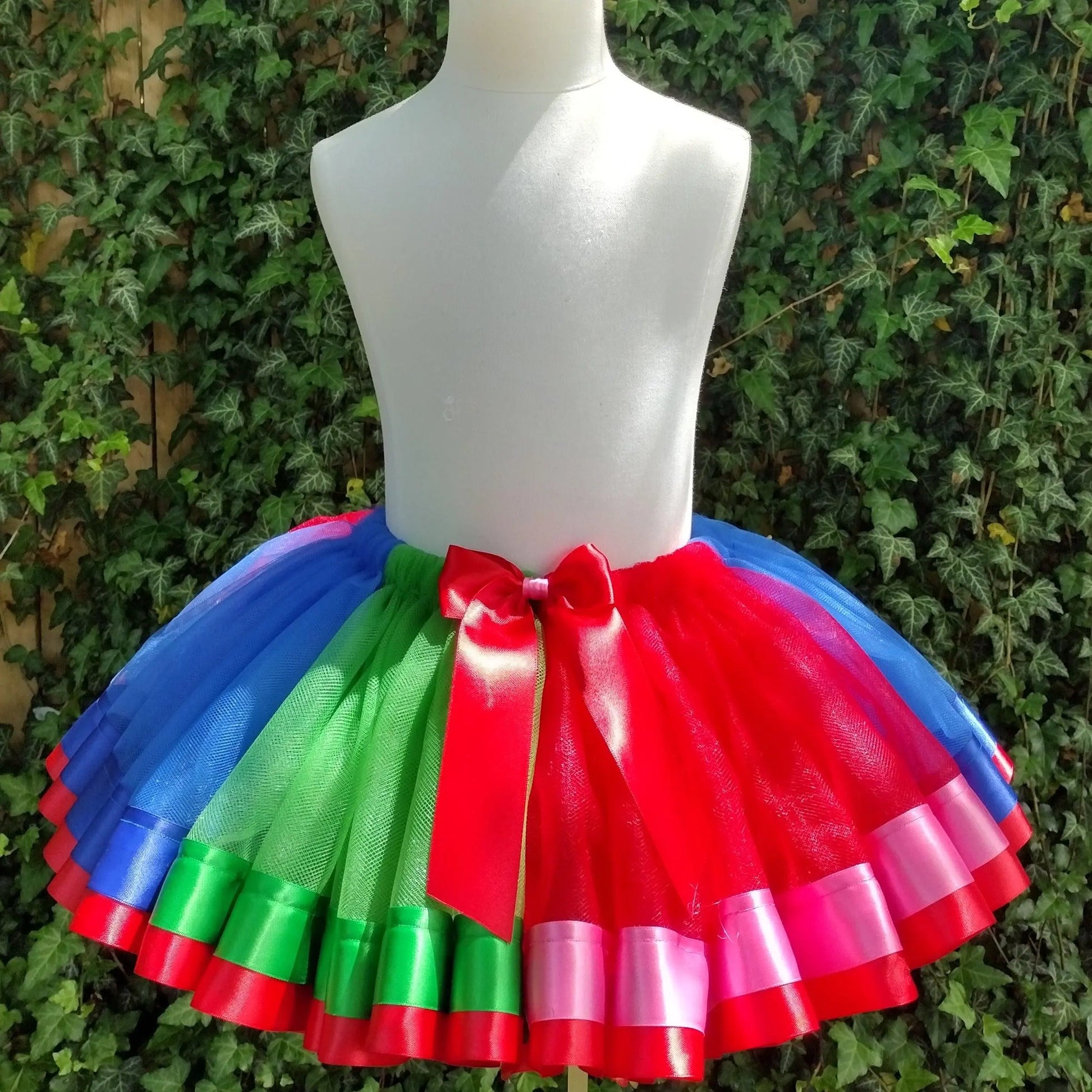 PJ Mask Tutu Set, Hero Birthday Tutu, Red, Green and Blue Tutu - KolorfulKidzCustoms