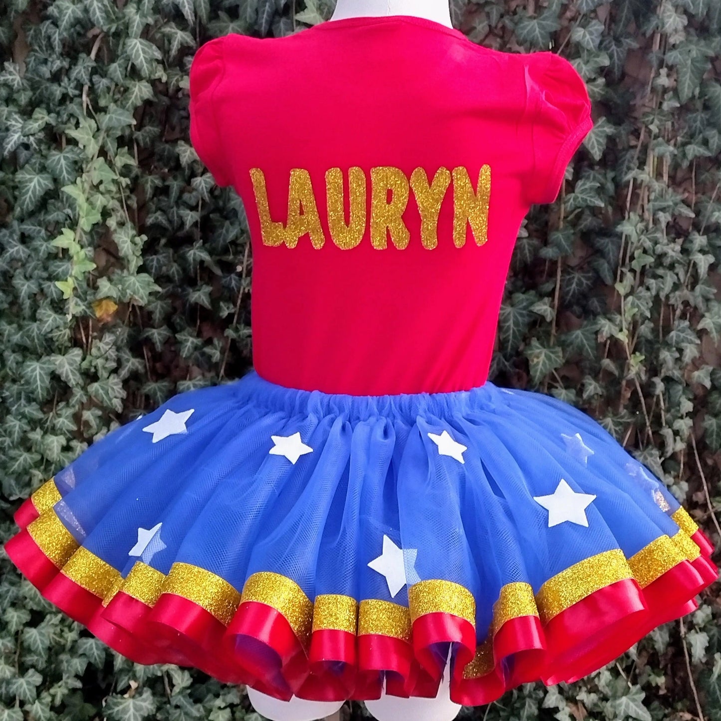 Wonder Girl Tutu Set, Wonder Woman Inspired Tutu Set/Costume - KolorfulKidzCustoms