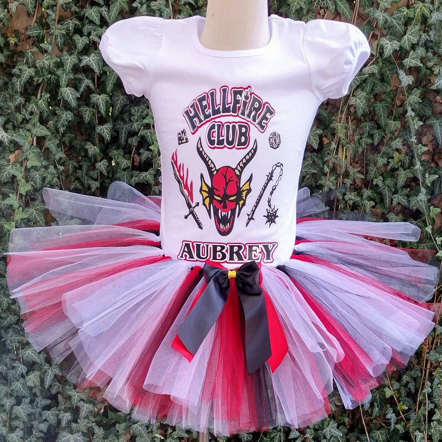 Stranger Things Inspired Tutu Set, HellFire Club - KolorfulKidzCustoms